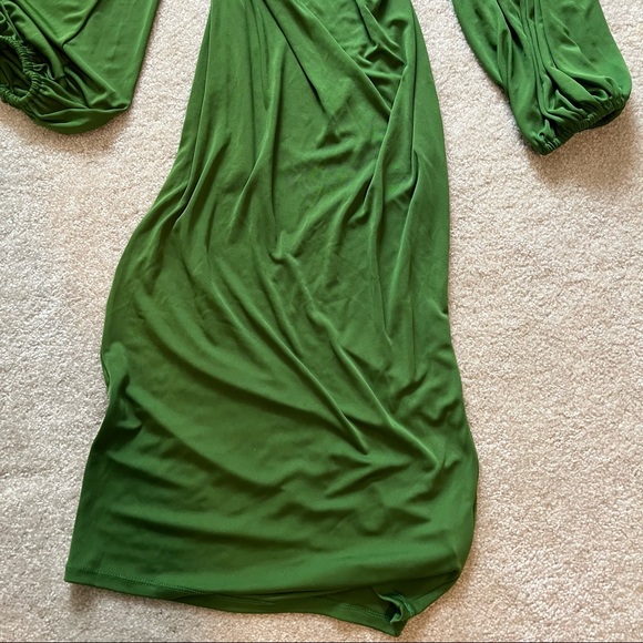 ZARA GREEN MIDI DRESS - Picture 14 of 16